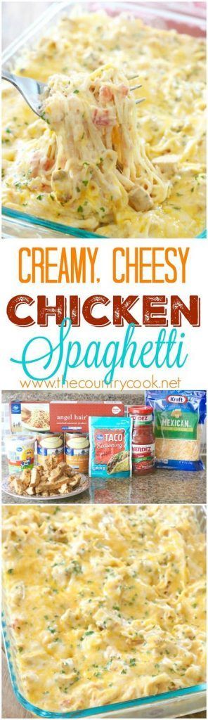 If you love pasta dishes, this Cheesy Chicken Spaghetti recipe is for you! Super simple to make, easy, creamy, and spicy. Check