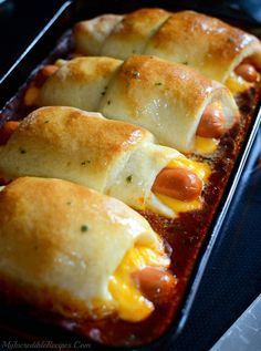 If you need an easy, cheesy, budget friendly dinner recipe then you are really going to LOVE this Chili Cheese Dog Bake recipe