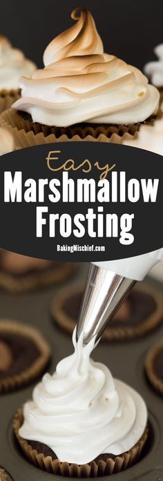 Light and fluffy marshmallow frosting. Delicious to eat and easy to make! Recipe includes nutritional information. From