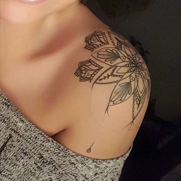 Mandala Shoulder Tattoo.