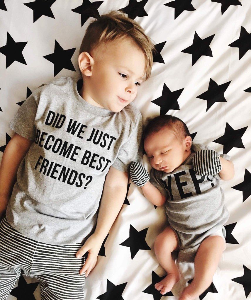 Matching Best Friend Tees Twins Did We Just Become Best Friends? Yep! Siblings pregnancy announcement BFF ADD 2 for a SET