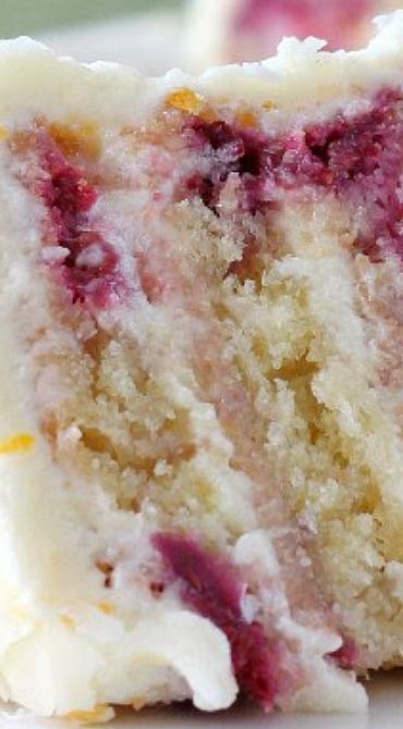 Meyer Lemon Iced Raspberry Yogurt Cake