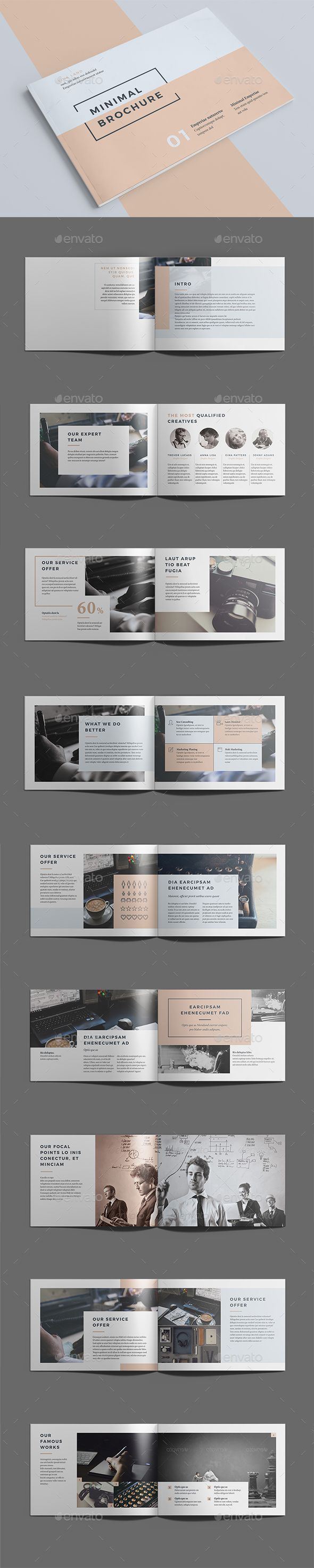 Minimal Brochure Template InDesign INDD. Download here: graphicriver.net/…