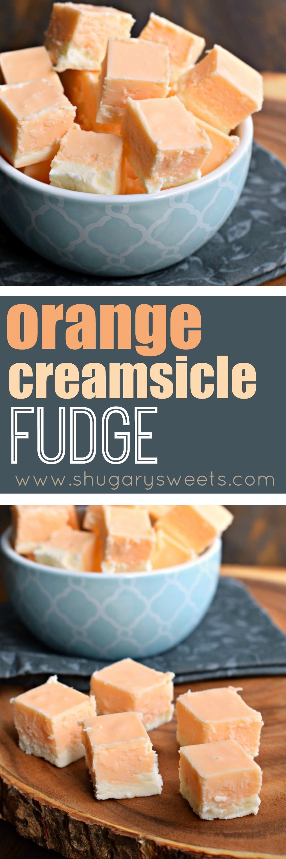 Orange Creamsicle Fudge is like your favorite ice cream treat from the truck – but it doesnt melt! Just the right amount of sweet
