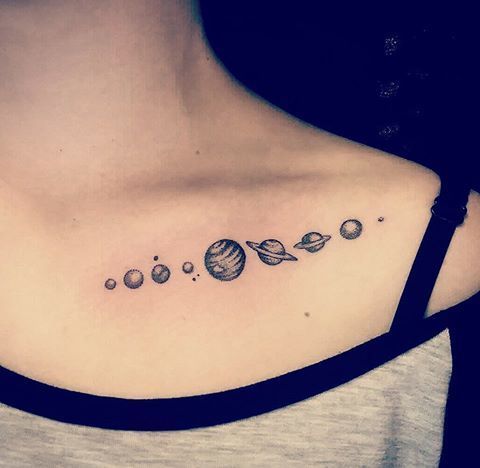 planet tattoo, cosmic tattoo