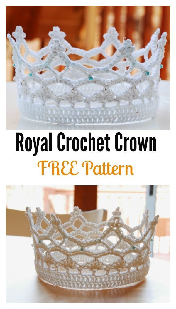 Pretty Royal Crochet Crown FREE Pattern
