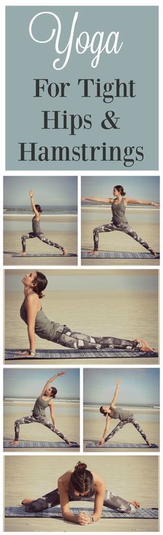 Repin to practice these poses later! This Yoga Sequence helps to stretch out tight hip flexors & hamstrings. This decreases muscle