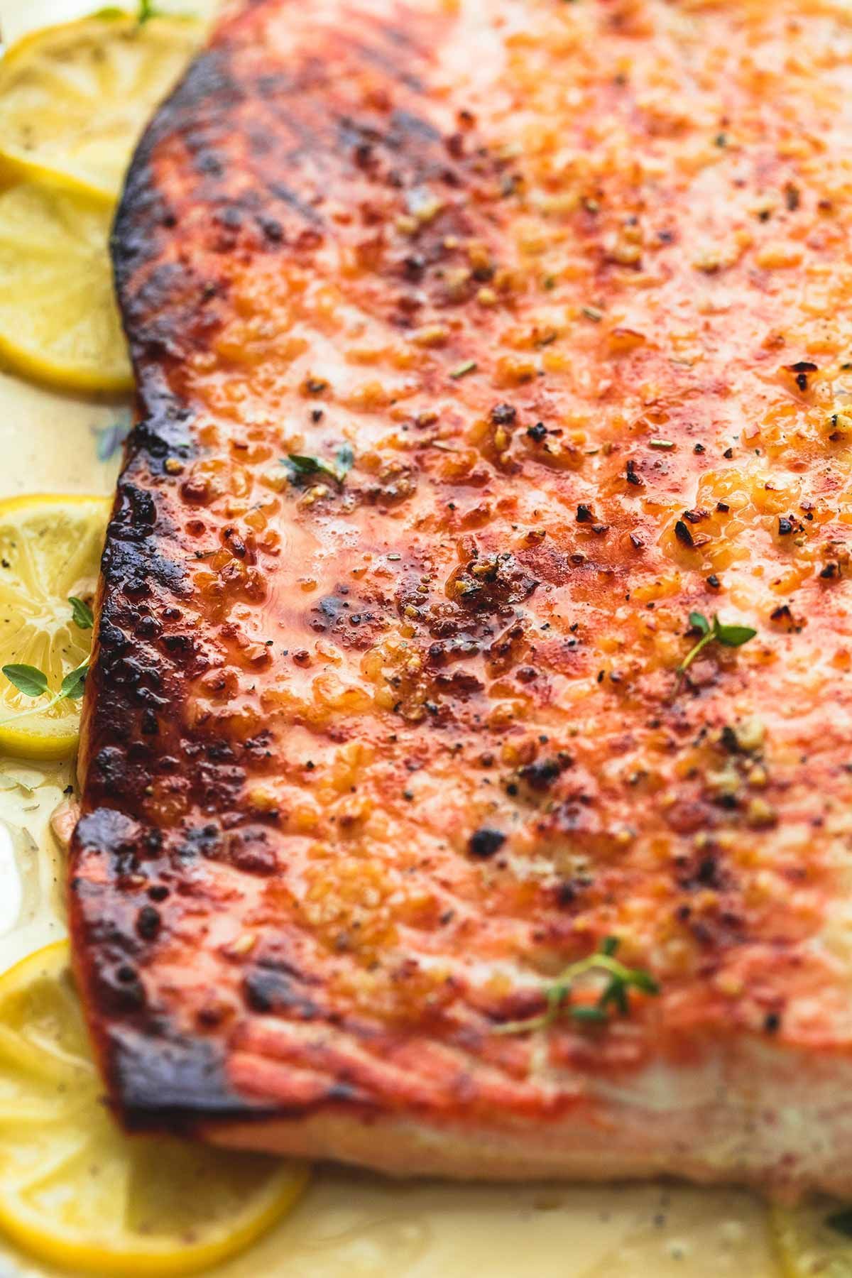 Simple and healthy baked honey lemon garlic salmon in foil is full of flavor and a breeze to make for no-fuss weeknight dinners or