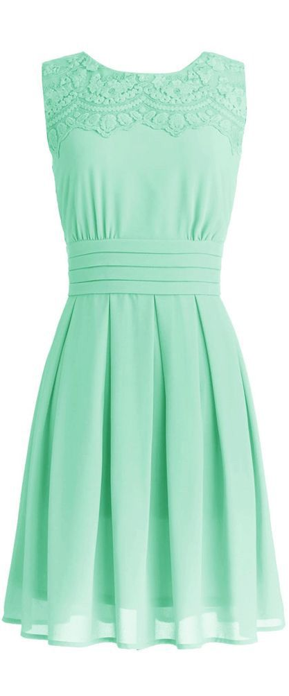 Stylish Mint Dress for Summer Cute mint dress with a sleeveless design and color just looks perfect for summer. The embroidery