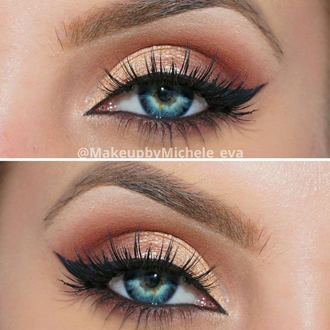 The ideal makeup for blue eyes is the one that involves the shades that can enhance their beauty.