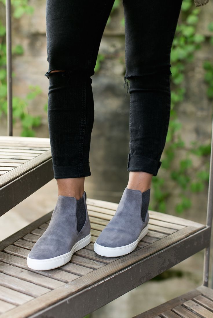 These grey suede pull-on shoes are the perfect cool-meets-classic style for fall. @Nordstrom