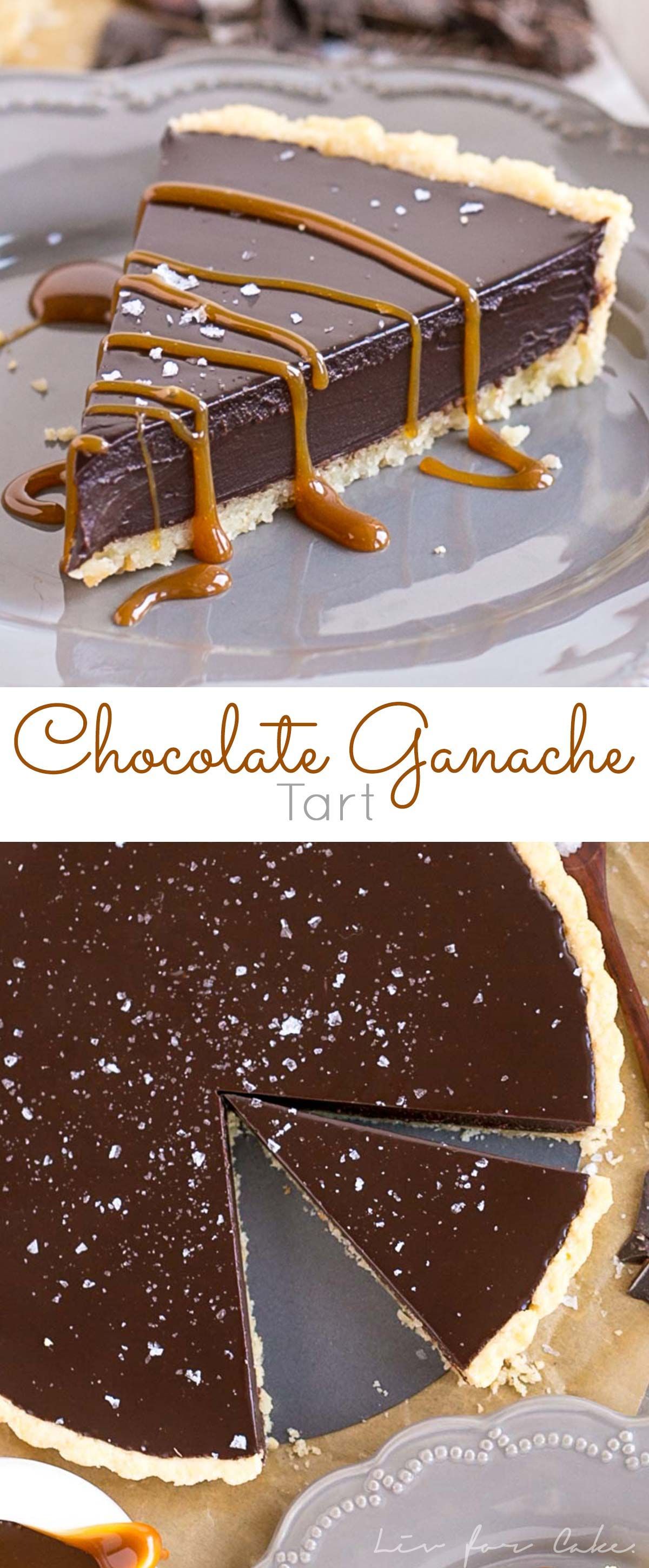 This simple and elegant Dark Chocolate Ganache Tart can be topped with anything you like, from a sprinkling of sea salt to dulce