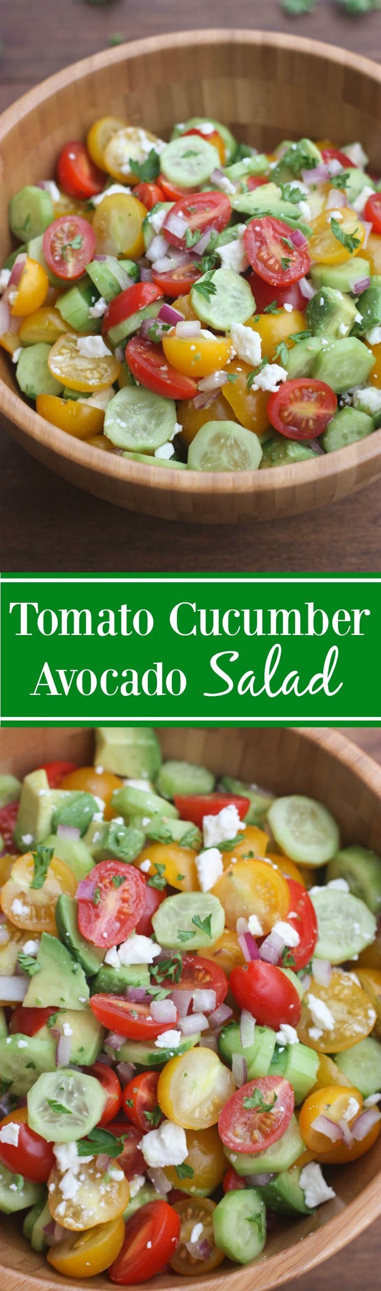 Tomato Cucumber Avocado Salad