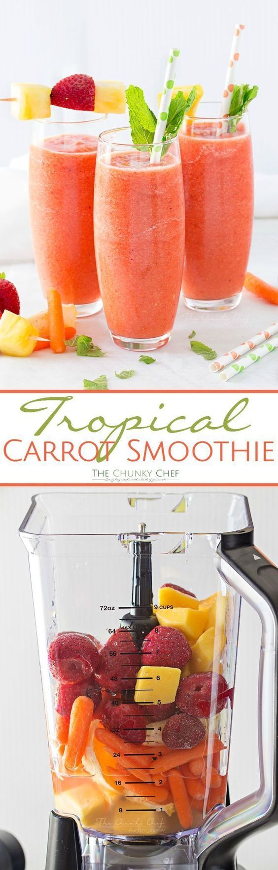 Tropical Carrot Smoothie ~ This simple-to-make carrot smoothie is bursting with tropical flavors and is so full of nutrients…