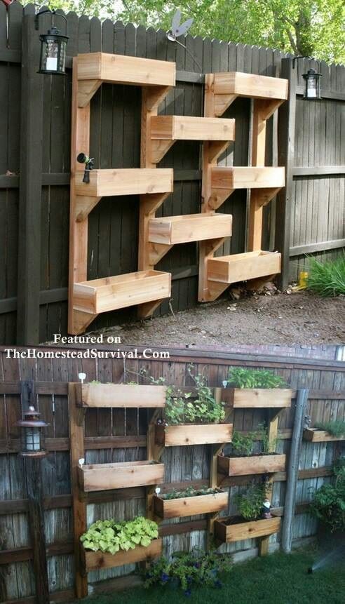 Vertical Garden Wall | DIY Vertical Gardening & Projects for Small Space Gardening #DIYReady DIYReady.com on the deck… would be