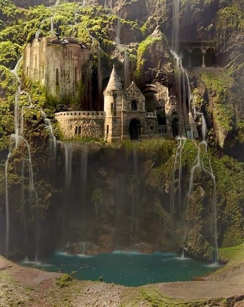 Waterfall Castle in Poland, The Enchanted Wood / photo via wendy