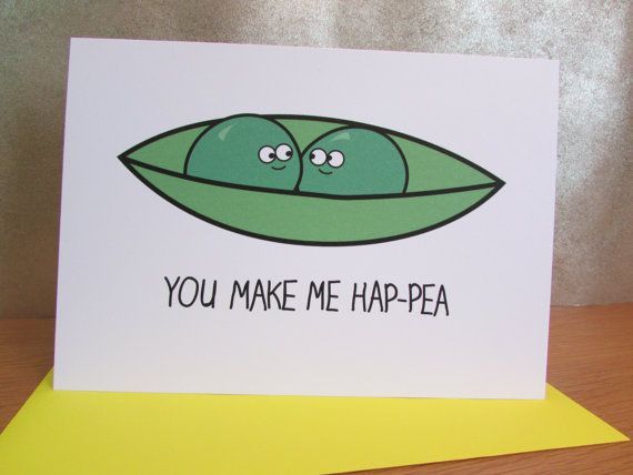 You Make Me Happy – Puns – Funny Greetings Card – Cute Card for Girlfriend Wife Boyfriend Husband Partner – Birthday Anniversary