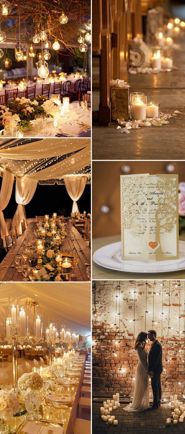 2017 rustic wedding ideas to use light candles