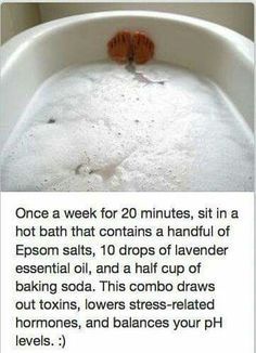 And makes the skin sooo soft. I add a half cup of baking soda to all my baths just for the ph value so my excema doesnt flare up