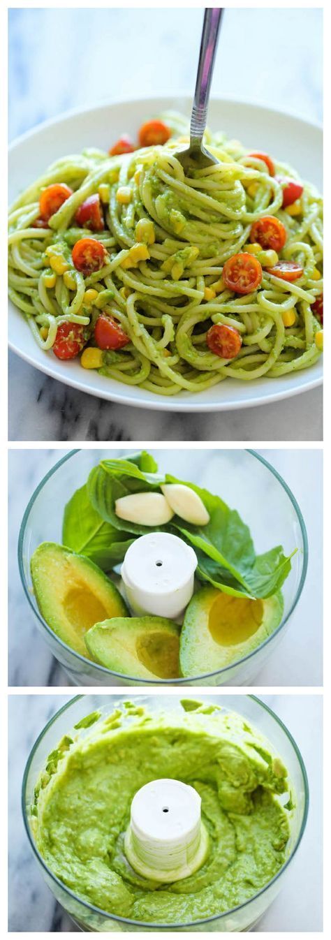 Avocado Pasta – The easiest, most unbelievably creamy avocado pasta. Healthy alternative to heavy creamy pasta sauces