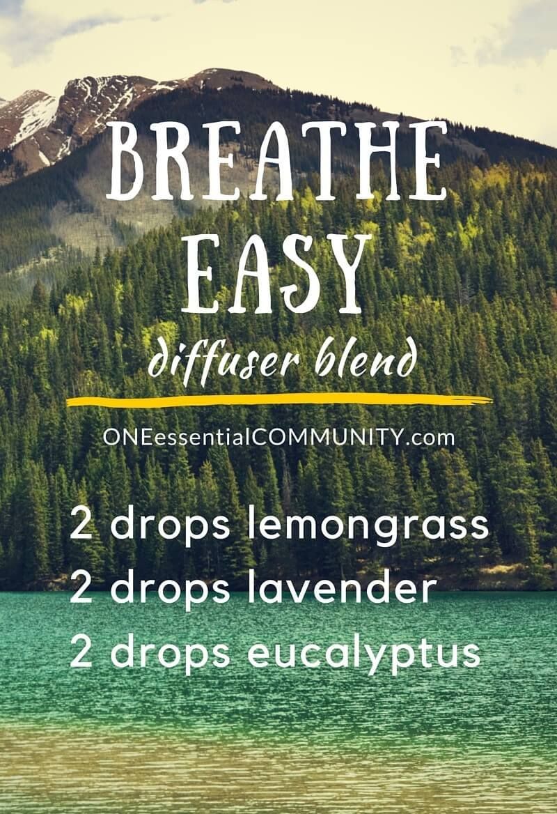 breathe easy essential oil diffuser blend– Use this diffuser blend for those days when you need a sweet breath of fresh air