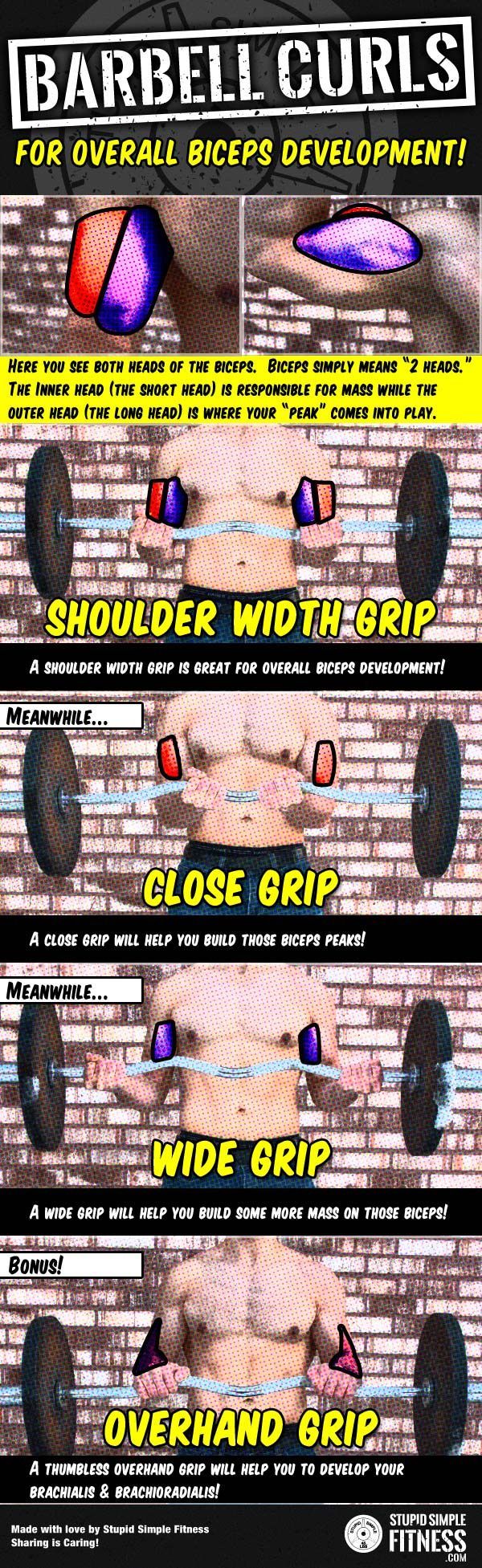 Build bigger biceps with this one trick targeting different bicep heads infographic