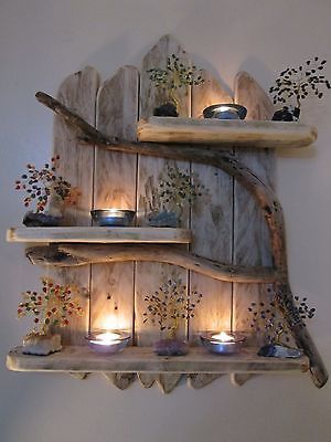 Charming Natural Genuine Driftwood Shelves Solid Rustic Shabby Chic Nautical. in Home, Furniture & DIY, Furniture, Bookcases,