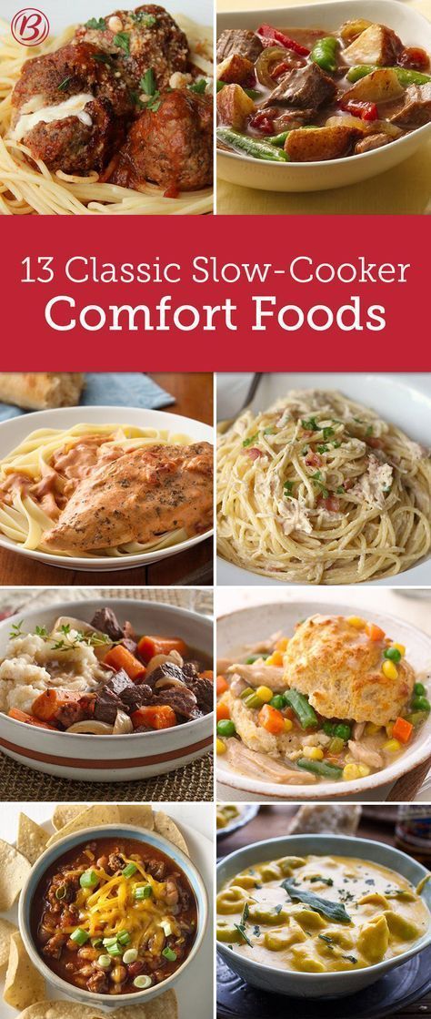Comfort food and slow cookers go hand-in-hand with these classic, cozy meals that are ready when you walk in the door. From hearty