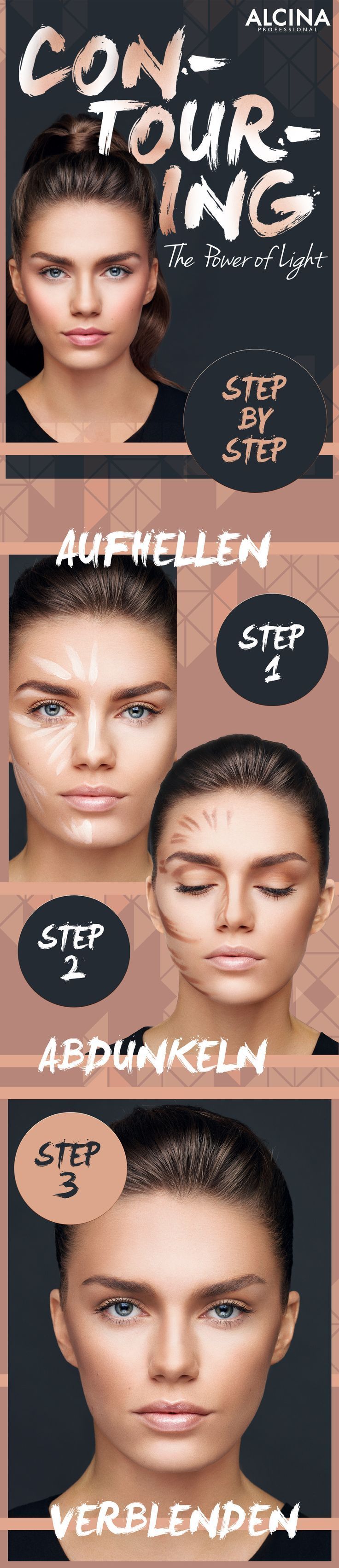 Contouring Guide: So konturierst du dein Gesicht schnell und einfach als Tages-Make-up. Die Produkte gibts im Alcina Shop.