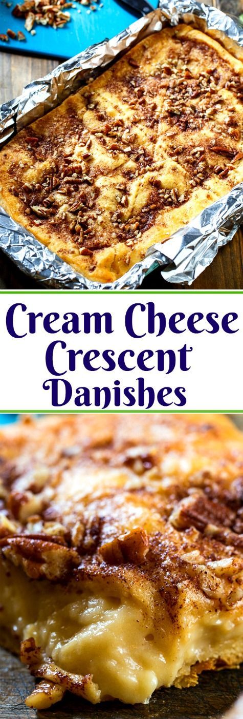 Cream Cheese Crescent Danishes- so easy to make from refrigerated crescent roll dough.