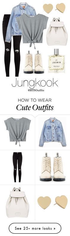 “Cute/Flirty Outfit with Jungkook” by btsoutfits on Polyvore featuring Levis, Dr. Martens, Marc by Marc Jacobs, Miller Harris and