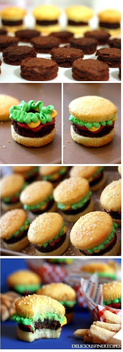 Delicious Fine Recipes: Burger Cupcakes