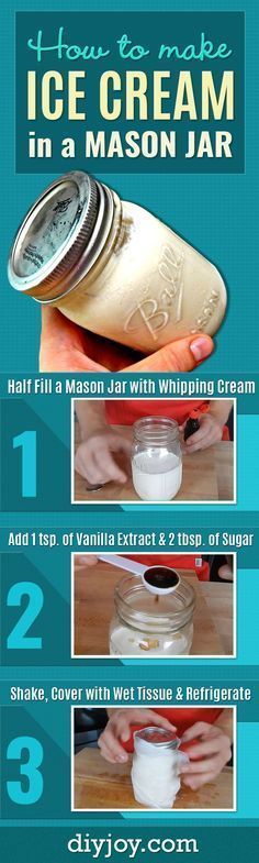 DIY Ice Cream – How To Make Homemade Ice Cream in a Mason Jar – Best Dessert Recipes and Easy Ideas for Desserts