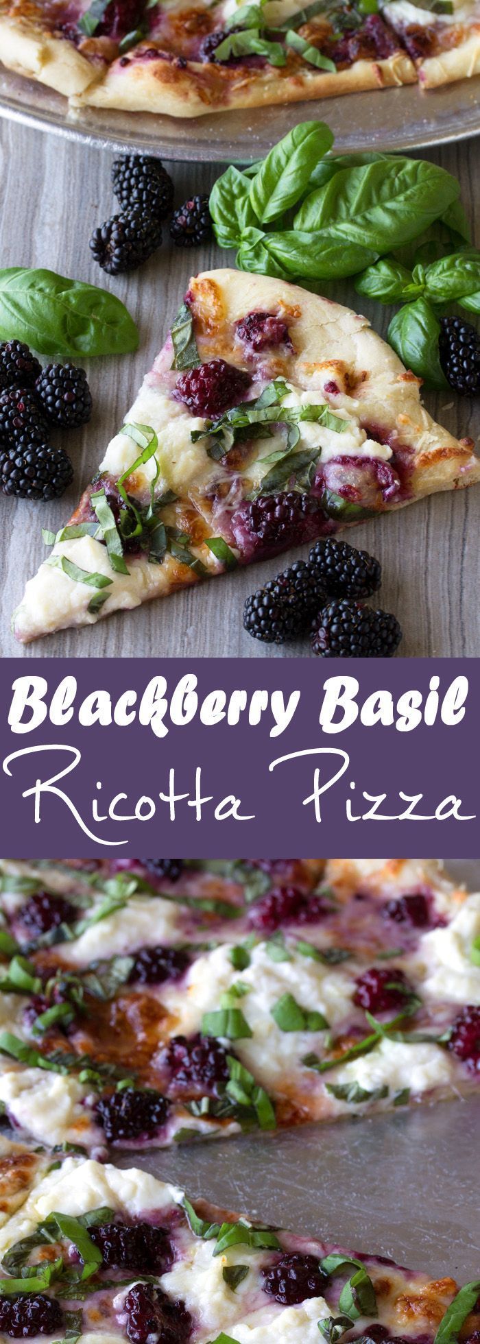 Dress up your pizza with something a little different in this Blackberry Basil Ricotta Pizza. Its elegant. Its simple. And its