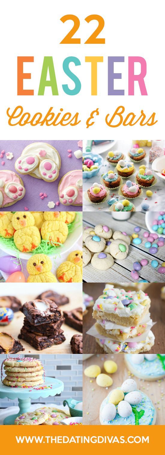 Easter Cookies, Bars, and Treats! Super cute ideas for an Easter dessert with the kids or Easter party!