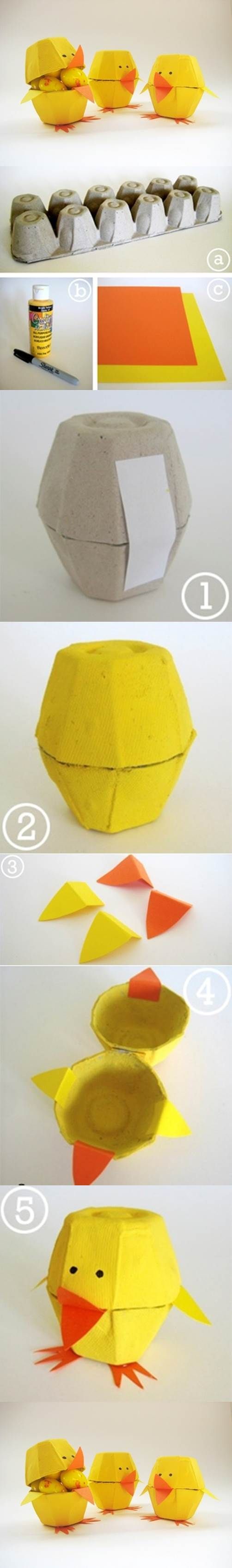 Egg Carton Craft – Lovely Chicks | iCreativeIdeas.com Like Us on Facebook == www.facebook.com/…