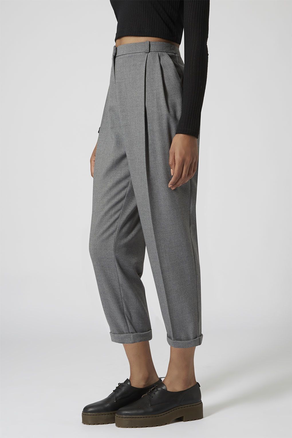Flannel Mensy Crop Trousers - Trousers - Clothing - Topshop