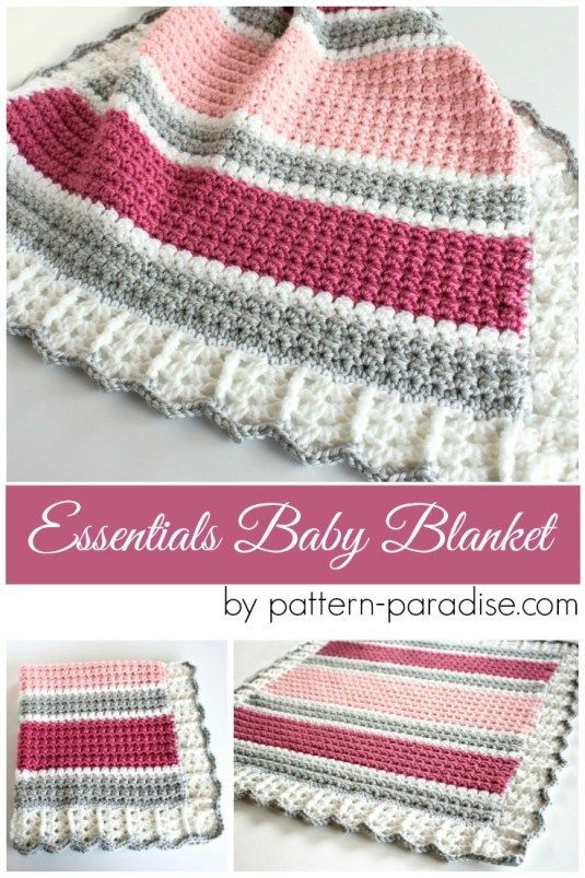 Free Crochet Pattern: Essentials Baby Blanket | Pattern Paradise