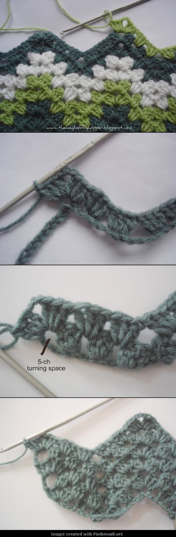 great step by step photo tutorial on granny ripple crochet: