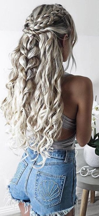 Grey Curly Hair + Denim Source