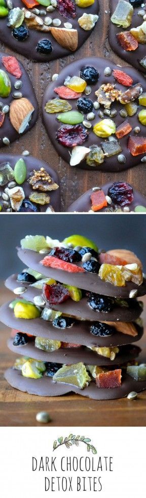 Healthy dark chocolate bites, perfect for hitting the trail, taking in a car trip, or as a healthy snack. So delicious!