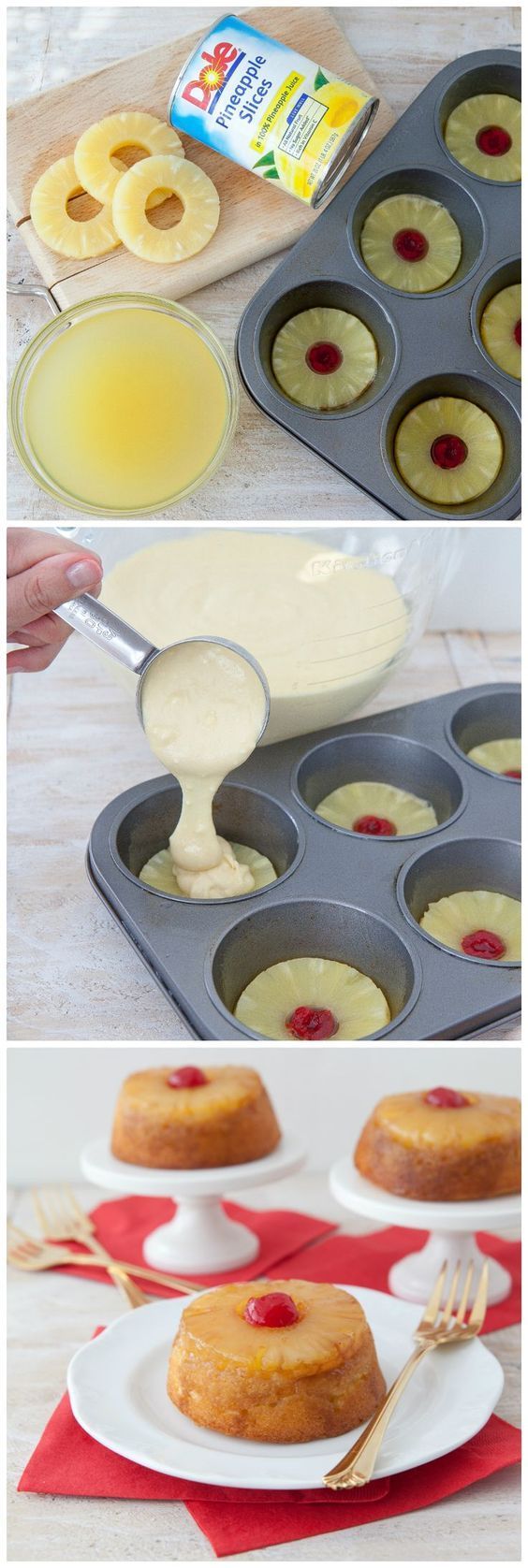 Kleine Ananas Butterkuchen – Fingerfood Dessert für die nächste Gartenparty *** A classic cake gets individual!  Perfect for