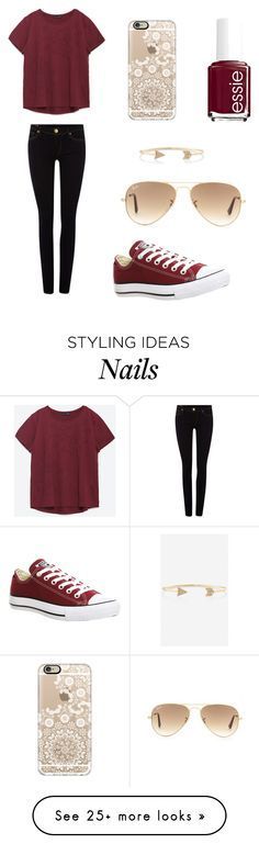 “Love this” by soccer-tumblr on Polyvore featuring Zara, True Religion, Essie, Converse, Casetify, Ray-Ban and Express