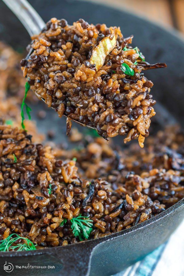 Mujadara Recipe | The Mediterranean Dish. This simple lentils and rice recipe garnished with crispy onions is a signature Middle