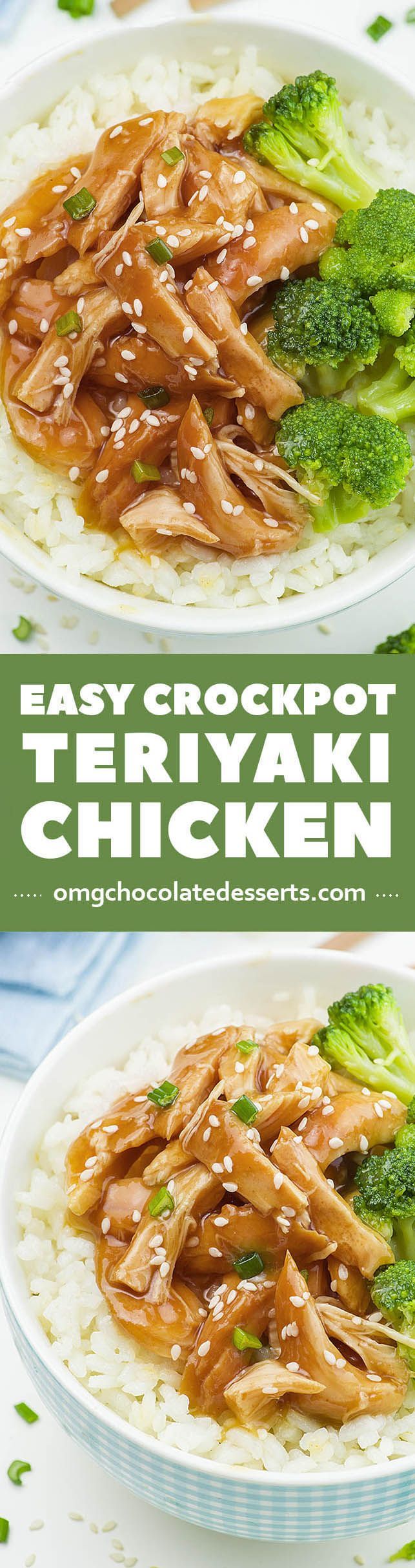 Need an idea for cheap and easy weeknight dinner recipe? Easy Crockpot Teriyaki Chicken in homemade sauce with garlic, honey and