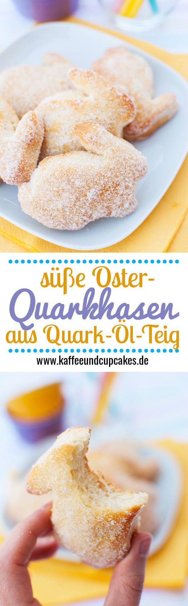 Süße Quarkhasen (Ostergebäck aus Quark-Öl-Teig) zum Ausstechen