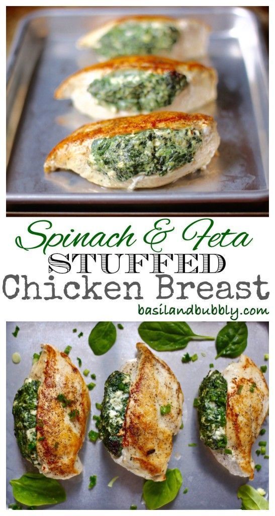 Stuffed Spinach Chicken Breast is the EASIEST and most delicious boneless skinless chicken breast recipe youll find!