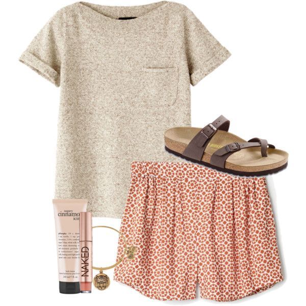 Summer Outfit by simply-grace on Polyvore featuring mode, A.P.C., Birkenstock, Alex and Ani, Urban Decay and philosophy