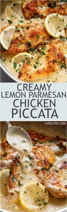 The ultimate in gourmet comfort food with parmesan cheese, garlic and a creamy lemon sauce, this Creamy Lemon Parmesan Chicken