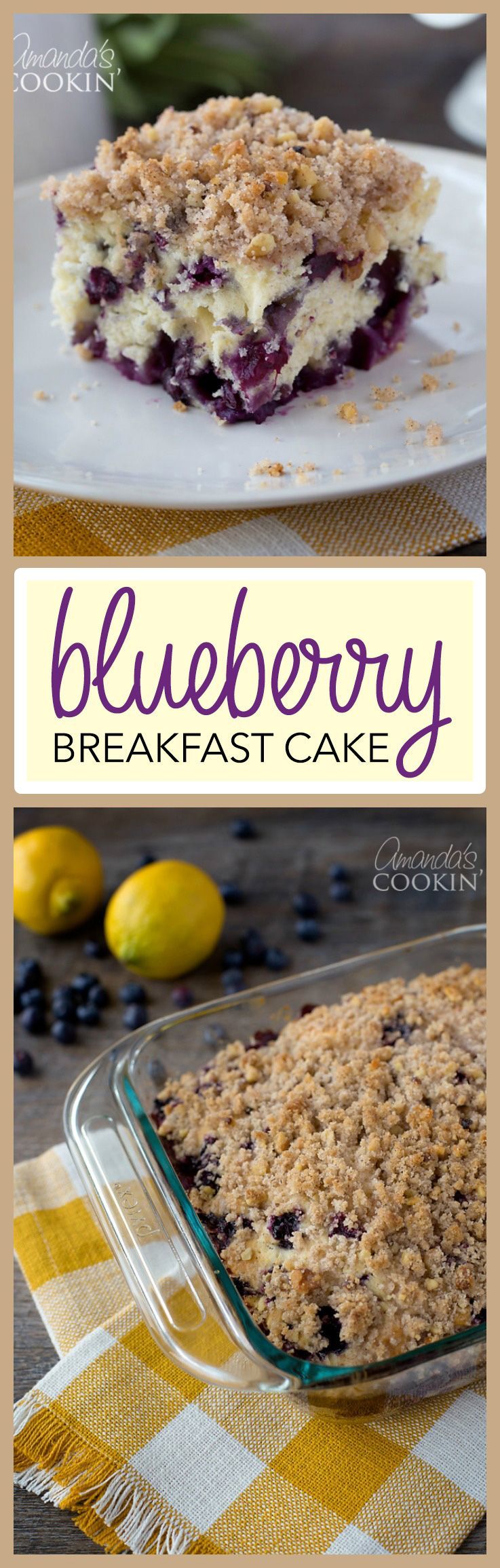 This blueberry breakfast cake is jam-packed with flavor! Delicious blueberries make this breakfast one to make again and again.